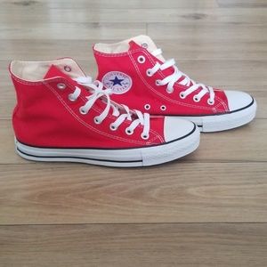 Red high top converses